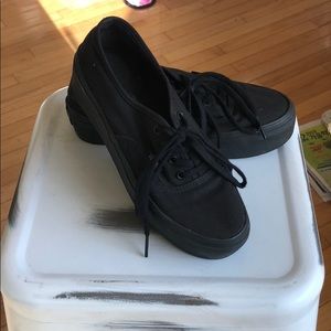 Vans Authentic Black Platform Sneakers